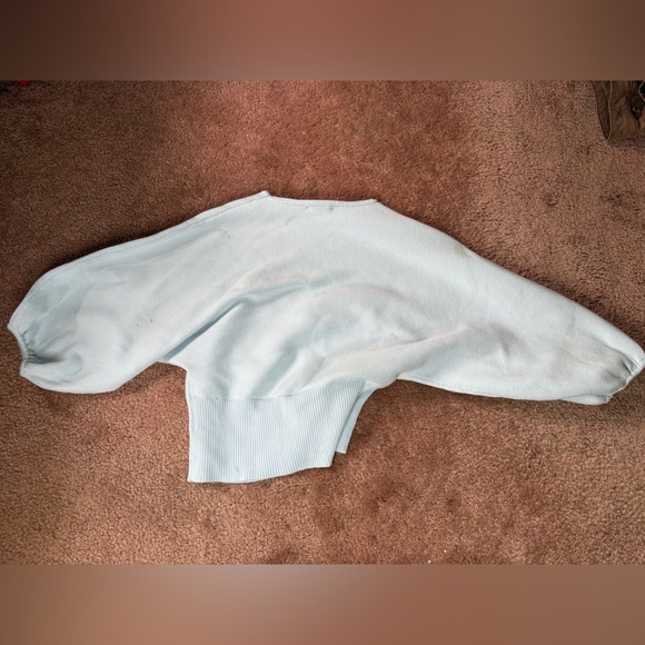 Linen Dot Light Blue Sweater XS - Picture 3 of 3